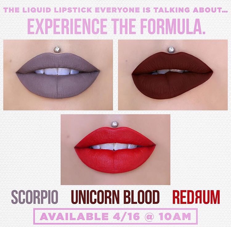 Jeffree Star Scorpio , Unicorn Blood, and Reddrum