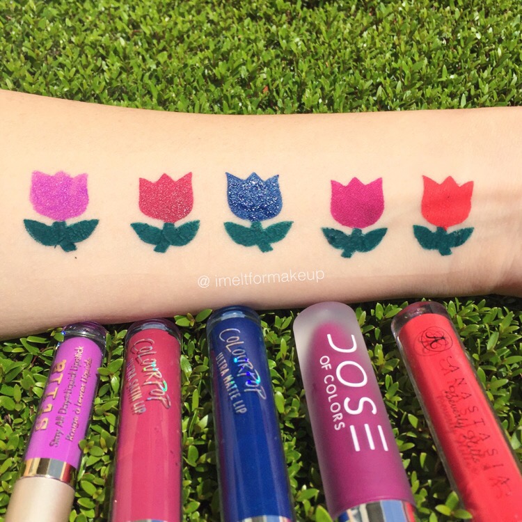 colorful flower swatches